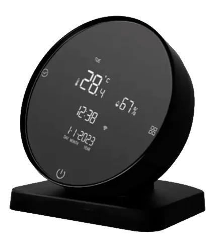 Controle de climatização de mesa com mostrador circular